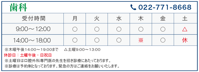 東北整形診療時間
